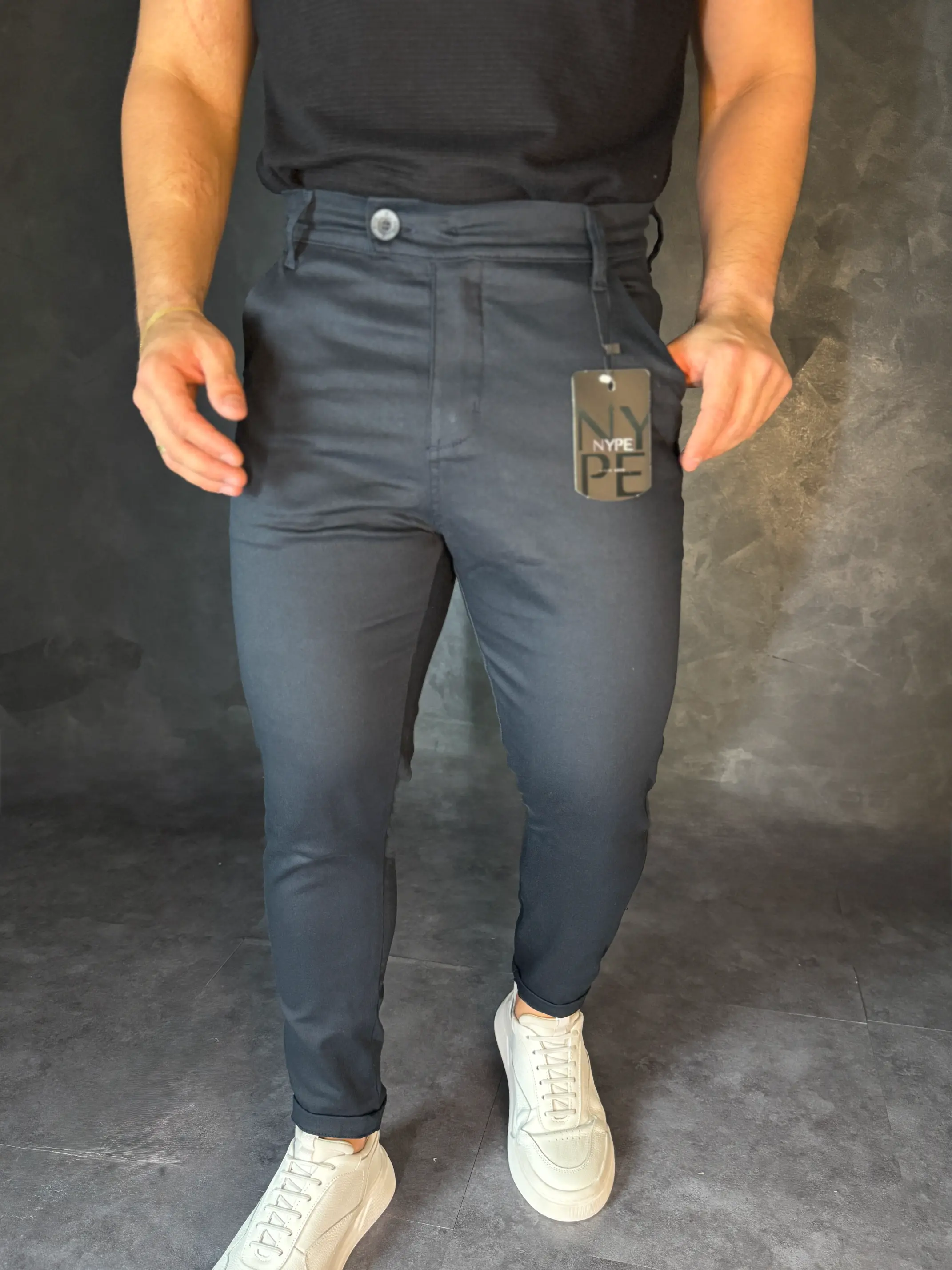 Calça Roma Alfaiataria Azul Marinho