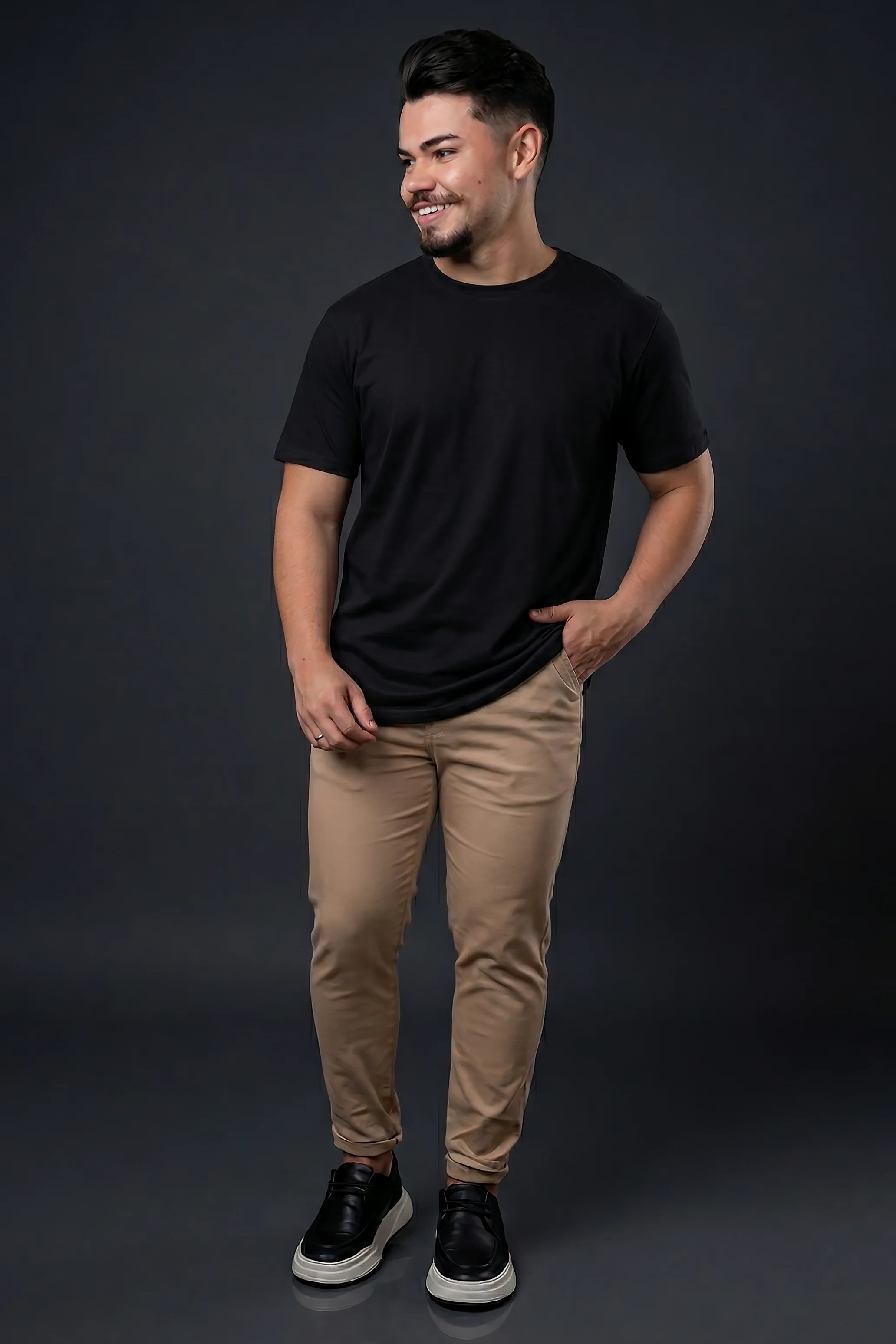 (2) Look Casual NYPE Performance Completo Pima, Alfaiataria, Mocassim, para Fim de Semana, Trabalho, Reunião - Imagem 1