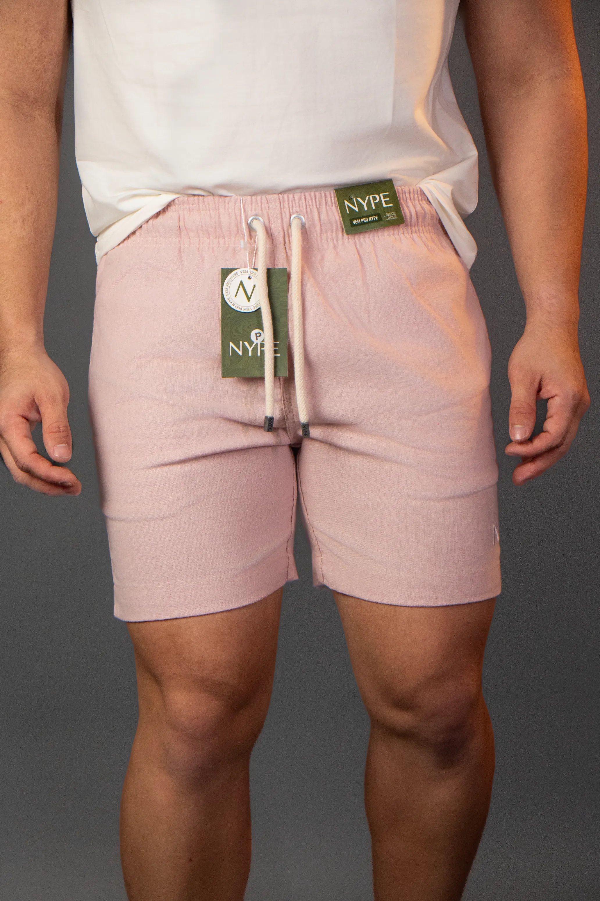DSC02777-Editar Short Linho NYPE Rosa Bebê - Imagem 1