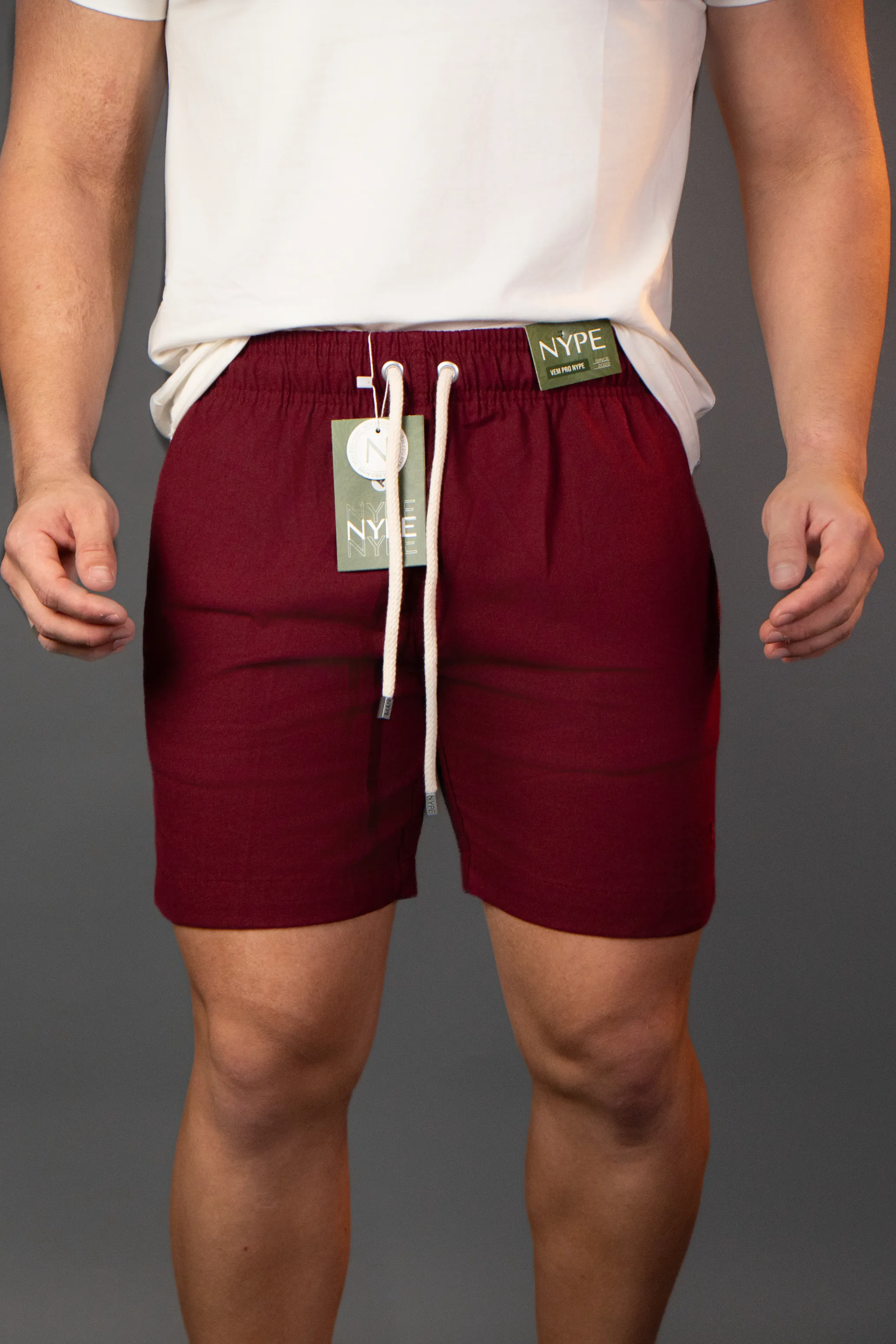 DSC02794-Editar Short Linho NYPE Vinho Nobre - Imagem 1
