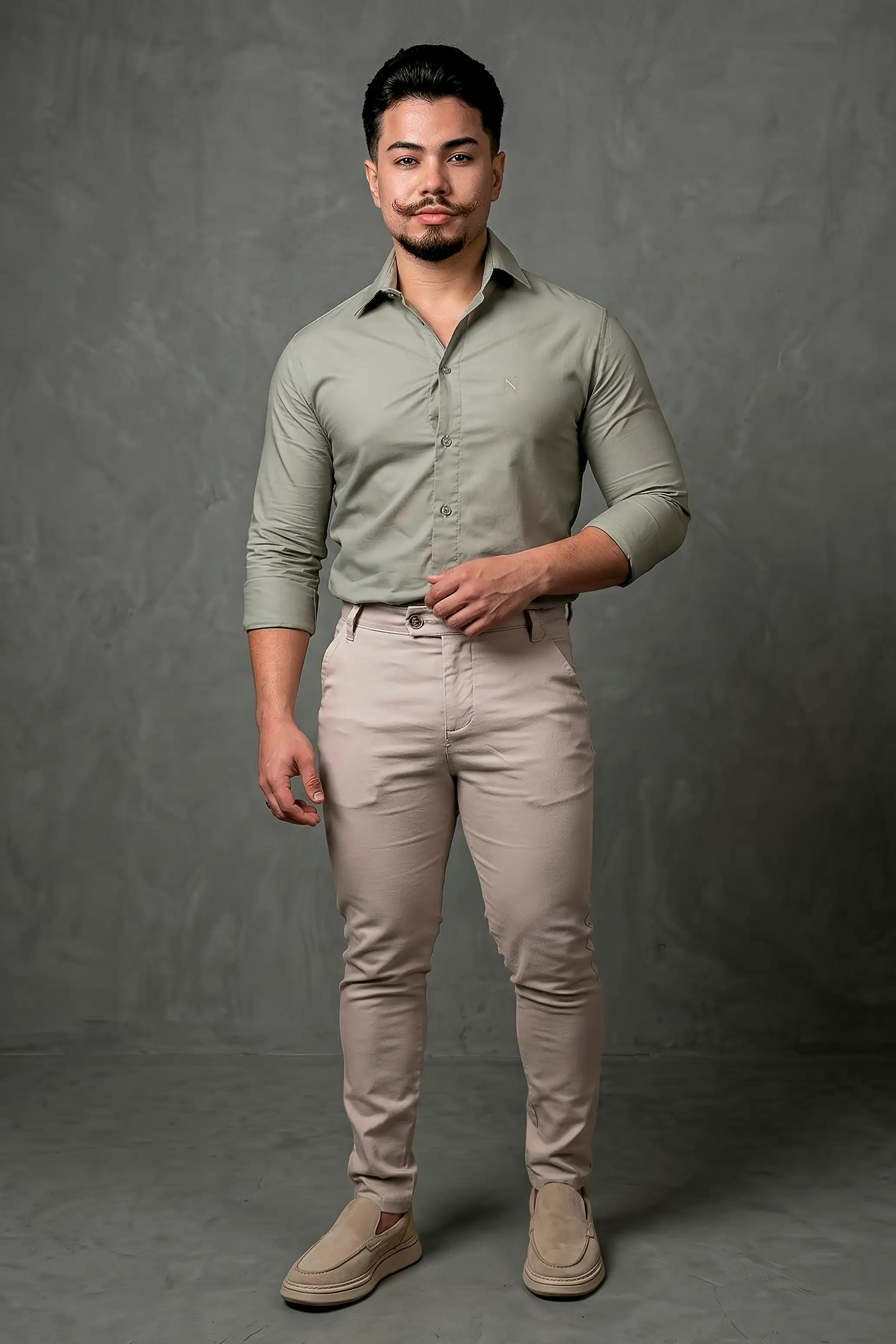 look78 Look Formal NYPE Prime Completo Camisa Social, Alfaiataria, Loafer para Formatura, Casamento, Reunião, Trabalho - Imagem 1