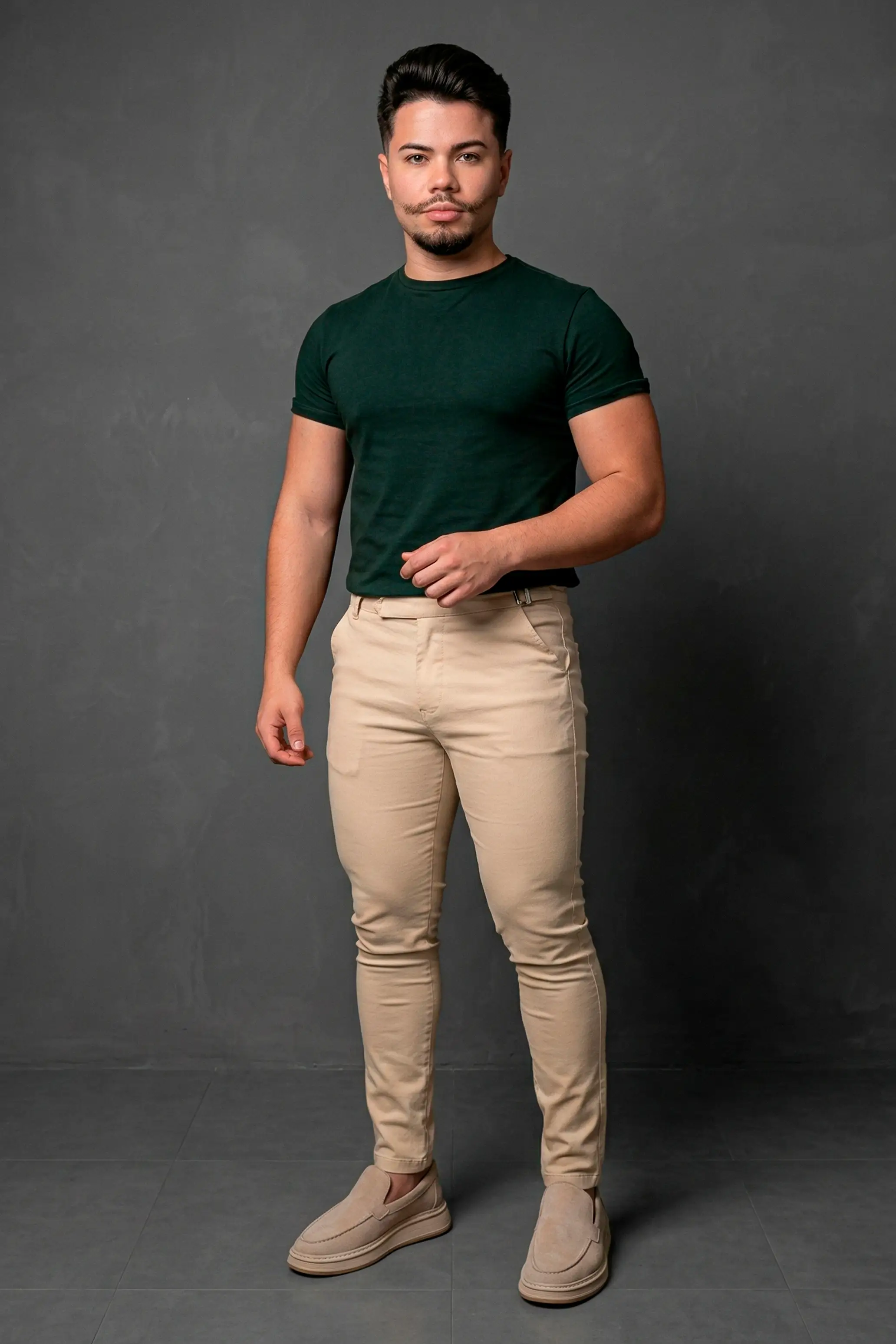 vrdbg Look Casual NYPE Dominance Completo Pima, Alfaiataria, Loafer para Fim de Semana, Trabalho, Reunião, Festas - Imagem 1