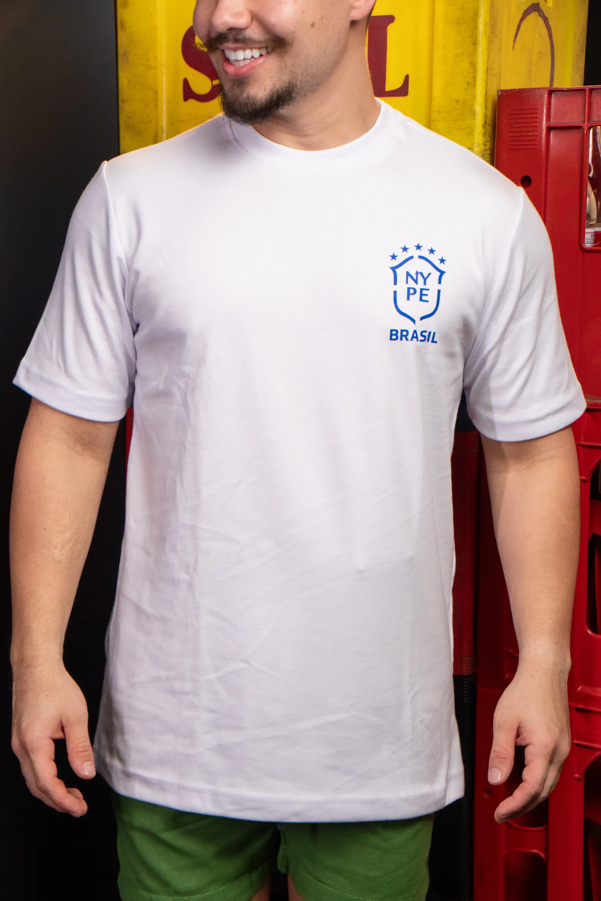 DSC07217 Camiseta Oversized NYPE Brasão BRASIL Branca 🇧🇷 - Imagem 1